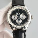 GF Factory Breitling Premier 42mm B25 Movement Calfskin Leather Strap Silver Case Watch